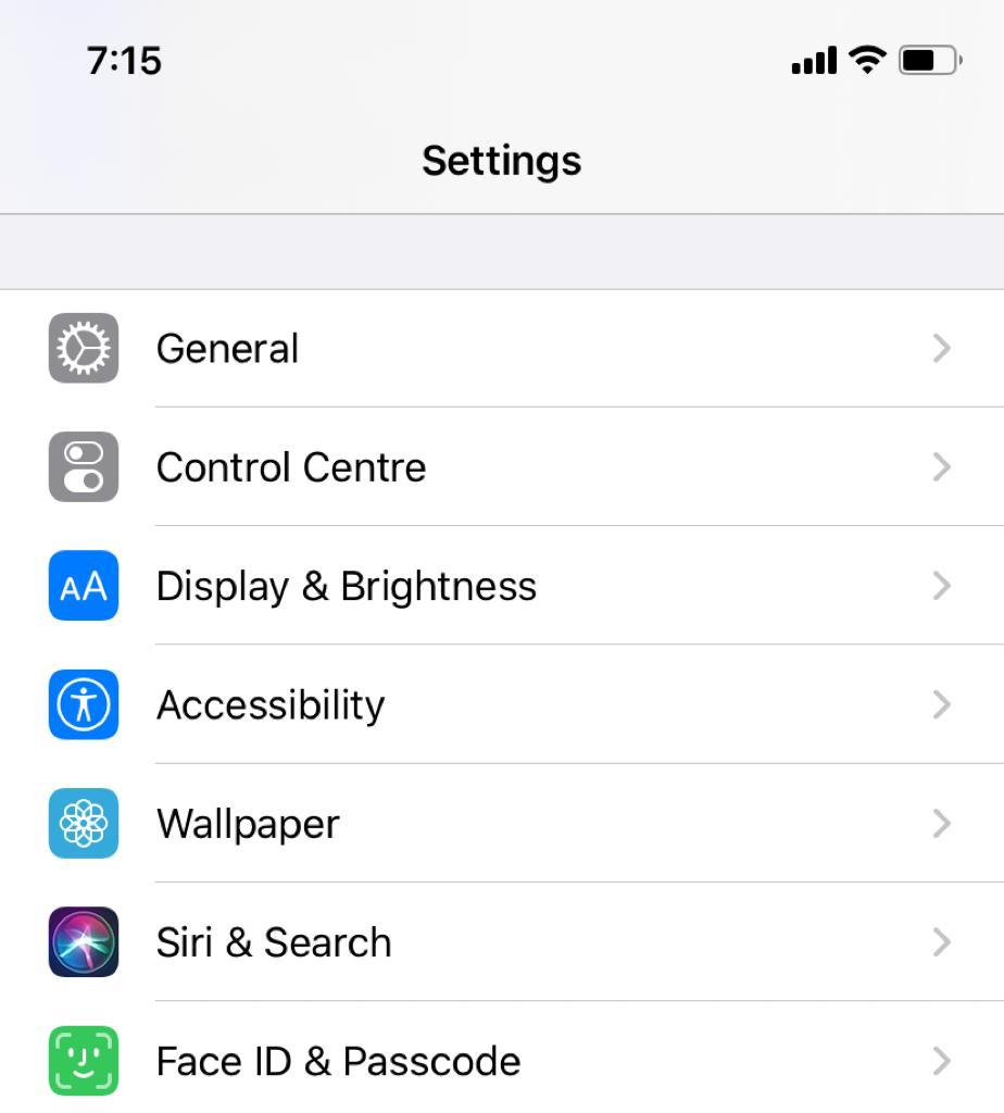 Settings-control center
